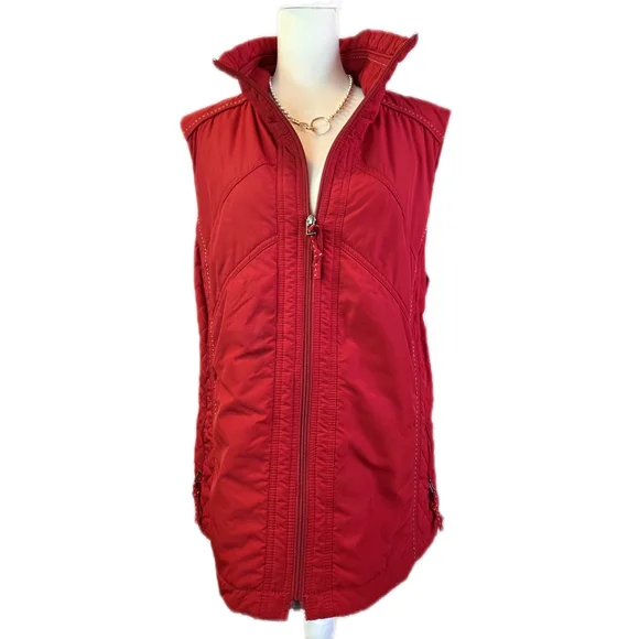 Coldwater Creek Cherry Red Sleeveless Vest - Picture 1 of 7